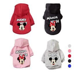 2022 nova disney roupas para cães de estimação minnie mouse hoodie companheiro acolhedor filhote de cachorro pequeno médio camisola do cão francês chihuahua pug s-xxl - Image 1
