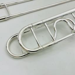 Trombone banhado a prata com acessórios de estojo, imagens reais, Jazz, Tenor, Bb, F, instrumentos musicais profissionais, 42GO - Image 5