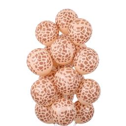 Animal impresso balões de látex para crianças, balões girafa, feliz aniversário decoração festa, chuveiro do bebê, selva safari suprimentos, 12 polegadas, 10 peças - Image 1