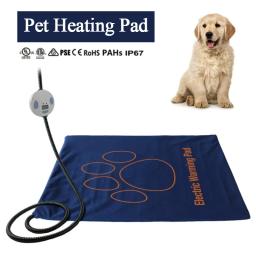 Elétrica impermeável Pet Aquecimento Pad, Dog Blanket, Cat Inverno Warmer Pad, colchão de temperatura ajustável, EUA, REINO UNIDO, UE, 45x60cm - Image 1