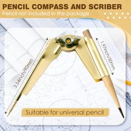 Lápis Compass e Scriber para desenho, Woodworking Scribe Tool, Círculo preciso - Image 6