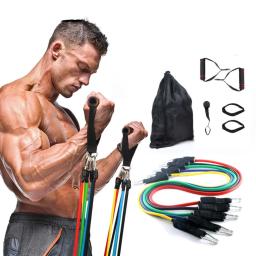 Corda de tensão multifuncional para fitness, 5 tubos, elástica, pedal de ioga, faixa de resistência, corda de tensão para alongamento, treinamento de abdômen - Image 2