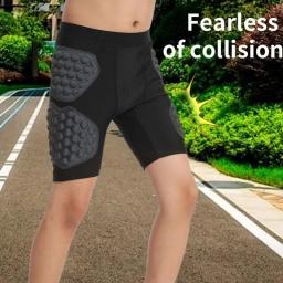 Shorts de compressão acolchoados para crianças, roupa interior protetora, shorts respiráveis, quadril acolchoado, juventude, proteção 3D - Image 4