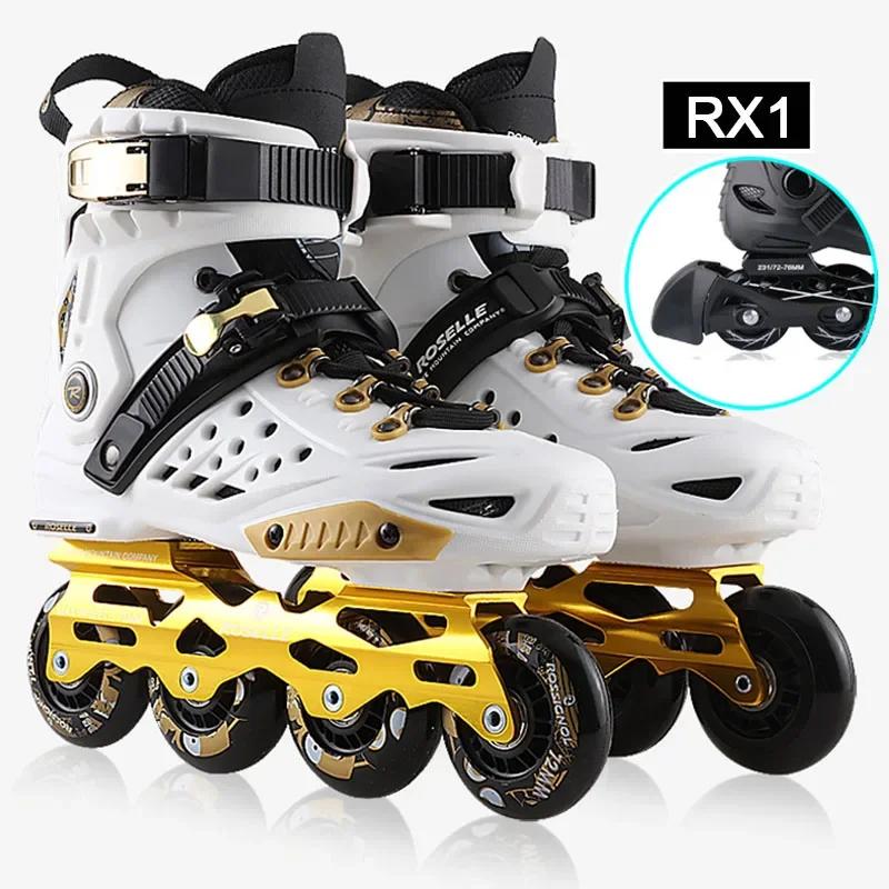 Roselle original tamanho 35 a 46 patins inline profissional adulto crianças sapatos de patinação slalom deslizante fsk patines - Image 1