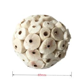 6 peças bolas de sola natural para papagaios de coelho chinchilas hamster porquinho da guiné mastigação macia forraging pássaro brinquedo pequeno animal estimação suprimentos - Image 6