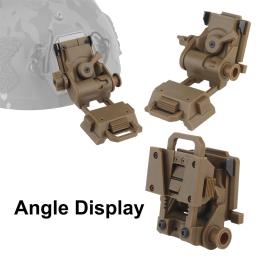 Conjunto de capacete tático de airsoft com capacete rápido balaclava máscara de malha de aço capacete tático capacete óculos de visão noturna montagem L4G24 - Image 4