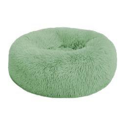Pelúcia redonda canil térmico para Pet, cama de pequeno e médio porte do cão, gato suprimentos, inverno - Image 3