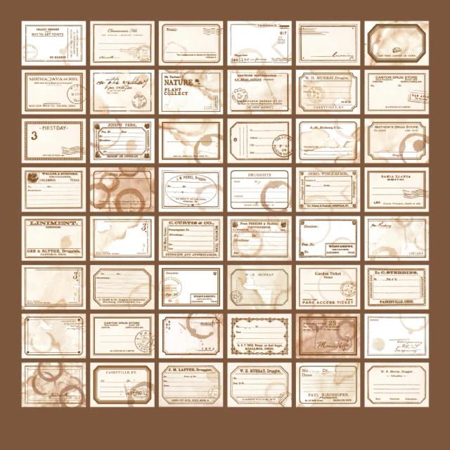 Pacote Vintage de Papel para Scrapbooking com 96 Folhas para Planejamento e Journaling