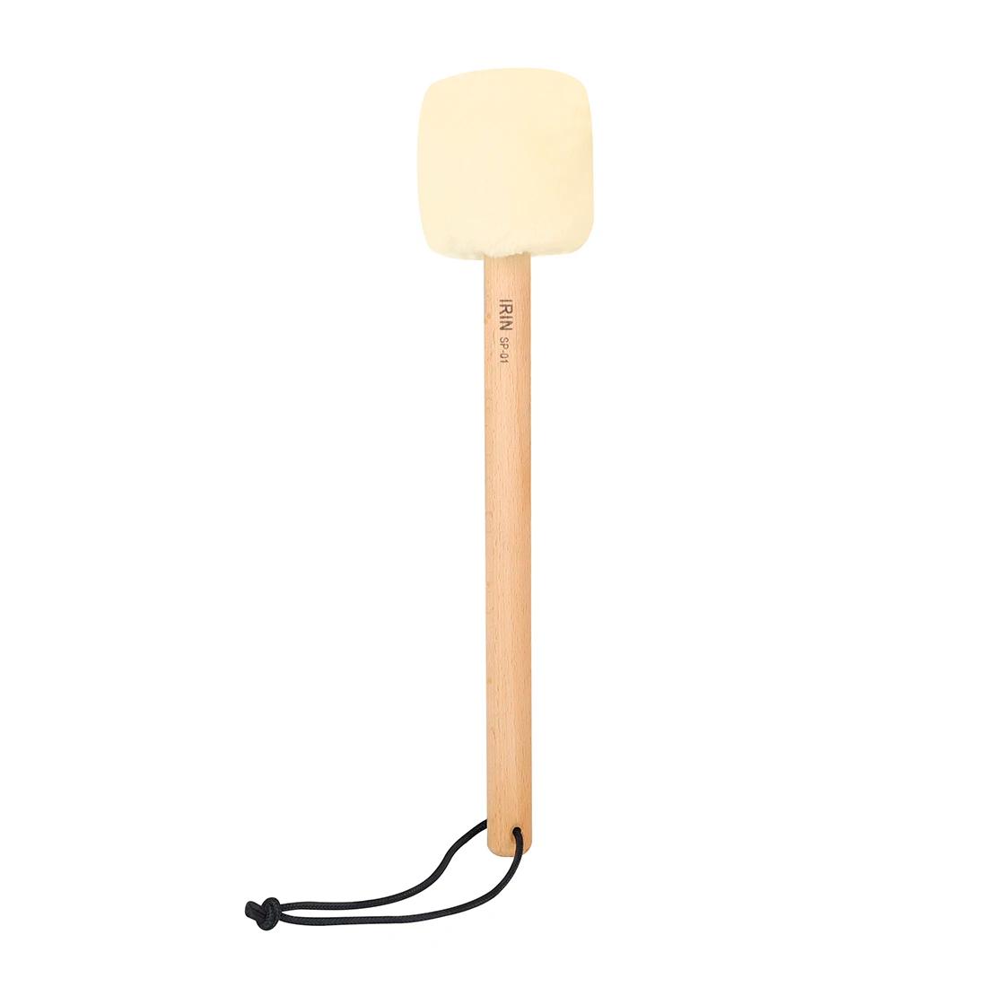 IRIN-Big Drum com Beech Handle, tambor malho, instrumento de percussão, tambor peças para desempenho e prática, Off White - Image 1