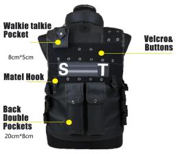 Colete Tático de Caça Masculino, Colete Exterior, Protetor de Swat, Modular, Segurança, Treinamento, CS, 11 Bolsos - Image 3