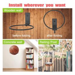 Suporte de bola dobrável montado na parede, esportes bola Display Rack, basquete, voleibol, rugby, futebol, futebol, 2 Pack - Image 3