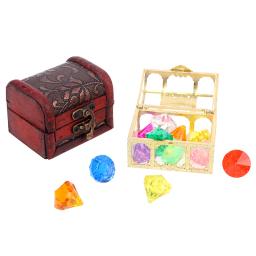 Mergulho Gem Pool Toy Box para crianças, 10 diamantes coloridos grandes com Treasure Pirate Box, Props de natação, 1 caixa - Image 3