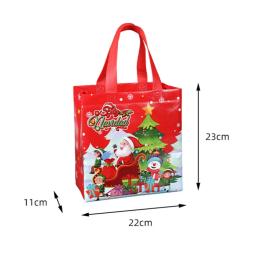 Saco laminado não tecido com boneco de neve Design, festivo, feriado, compras, Natal, perfeito para presentes, enchimentos de estocagem, inverno - Image 6