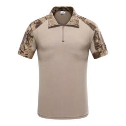 Camisa de manga curta camuflada masculina, tops de caça e caminhada, camiseta de treinamento tático, esportes ao ar livre, verão - Image 4