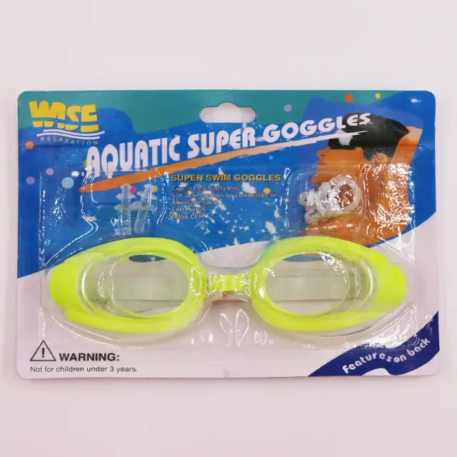 Óculos de Natação Ajustáveis para Adultos e Crianças com Clipe de Nariz e Acessórios para Piscina