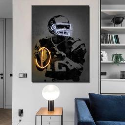 Neon Estilo Wall Art Poster, Mundialmente Famosos, Basquete, Estrelas Do Futebol, Mural Pop, Modern Home Decor, Pintura Da Lona, Imagens, Impressões, Presente, Moderno - Image 6
