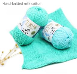 Leite Algodão Fios Crochet Line Set, lã quente macia, camisola do bebê DIY, lenço de tricô mão, 5 Strand, alta qualidade, 50g - Image 5