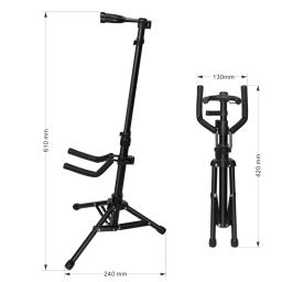FL-13D Suporte de violino com suporte de arco, chão, altura ajustável, suporte dobrável para guitarra, baixo, cavaquinho - Image 3