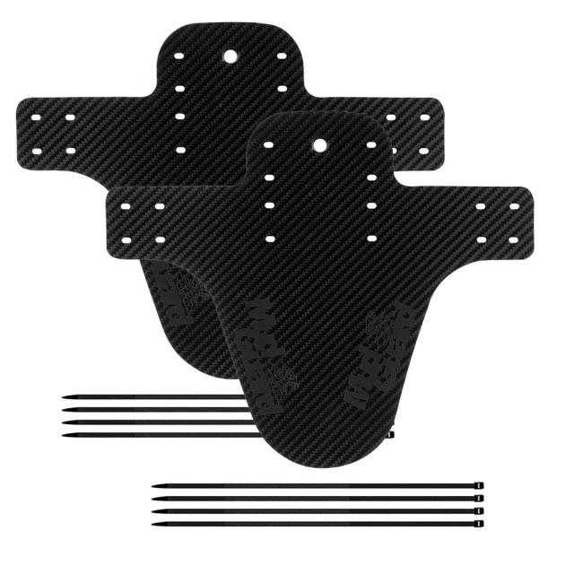 Fenders de Fibra de Carbono para Bicicleta - Conjunto com 2 Peças para Proteção de Pneus e Lama