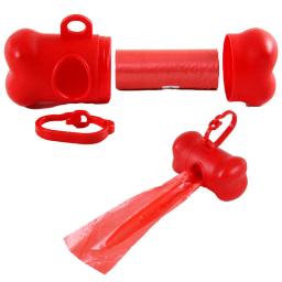 Novo animal de estimação saco de lixo dispensador para o cão saco de resíduos titular saco de lixo de plástico dispensador caso cão pet 1 rolo resíduos sacos de cocô - Image 3