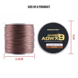 2023 diominate multicolorido x9 pe linha 9 fios tece trançado 500m/547yds super forte linha de pesca 15lb-100lb - Image 4