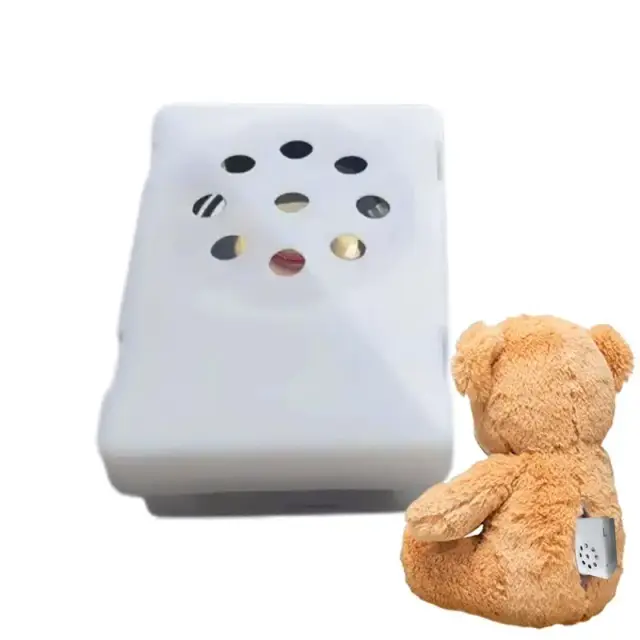Caixa de Voz Gravável para Animais de Pelúcia - Módulo de Som com Gravação Clara de Mensagens