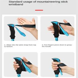 Telescópica Folding Trekking Poles, 5 Seção, Ultraleve, Portátil, Dobrável, Andando, Caminhadas, Ao ar livre, Camping - Image 5