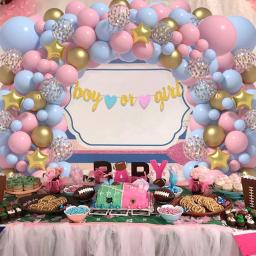 135 pçs festa de boas-vindas balão corrente guirlanda envoltório conjunto aniversário gênero revelar festa de aniversário decoração ao vivo decoração interior - Image 6