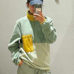 Ao ar livre outono e inverno moda tendência esportes viagens pesca casual masculino e feminino quente semi-zíper pulôver velo hoodie - Image 4