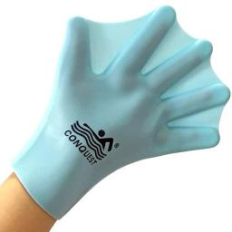 Luvas de treinamento de resistência à água para adultos Luvas de Fitness para natação Luvas de silicone para natação Luvas de mergulho Luvas de natação 1 par - Image 3