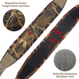 Tático 2 ponto arma estilingue caça alça de ombro com giros neoprene estilingue ajustável para espingarda rifle acessórios ao ar livre - Image 3