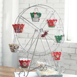 Rotação Ferris Wheel Metal Cupcake Sobremesa Stand, Suporte para Aniversário, Festa de Casamento, Bolo Stand, Display Rack, Home Decor, 8 Cup - Image 1