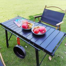 Lohascamping leve acampamento dobrável multifuncional mesa igt rolo mesa braseira perna ajustável queimador de mesa mesa churrasco - Image 2