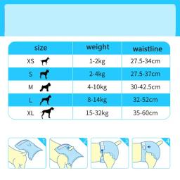Fralda descartável para cães à prova de vazamento, absorção ultra-fisiológica masculina, calças pet, calções respiratórios para cachorros, 10pcs - Image 3