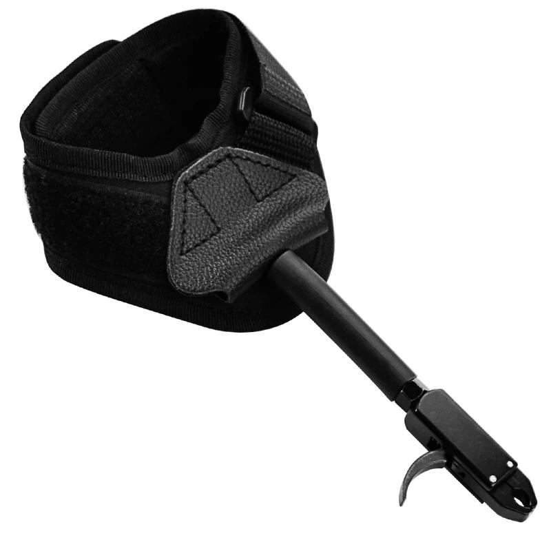 Cor preta tiro com arco pinça liberação ajuda arco composto cinta tiro pro seta gatilho pulseira tiro com arco - Image 1