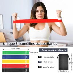 5 pçs/set yoga resistência faixas de borracha expansor cinto musculação equipamentos fitness pilates treinamento esportivo treino elástico - Image 2