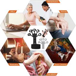 1/2Pc Vinger Grijper Paciënten Mão Fortalecedor Gitaar Vinger Buigen En Strekken Apparaat Treinamento 6 Deslizamento Sterkte Trainer - Image 3