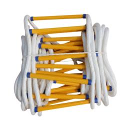 Escada de escape de incêndio de emergência de 16 pés com ganchos multifuncional resistente a chamas 5M escada de corda portátil para engenharia ao ar livre - Image 2