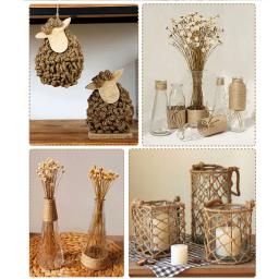 Cabo de juta natural fita arcos artesanato festa de casamento vintage juta corda costura natal artesanal diy decoração acessórios - Image 4