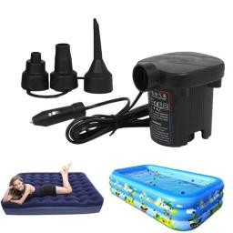 Inflador de enchimento de ar rápido elétrico, bomba inflável portátil, ventilador para colchão, piscina, 3 bicos - Image 2