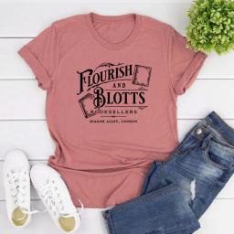 T-shirt de loja mágica para mulheres, HP Bookish Gift, camiseta escola mágica, camiseta viagem universal, roupa vintage, livro nerd - Image 3