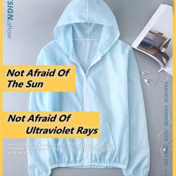 NOVA Jaqueta de Caminhada Masculina Feminina com Capuz Streetwear Unissex Ultrafino Ultraleve Ao Ar Livre Roupas de Proteção Solar Pesca Roupas de Caça Roupas de Secagem Rápida Casaco de Chuva Casacos Corta-vento - Image 2