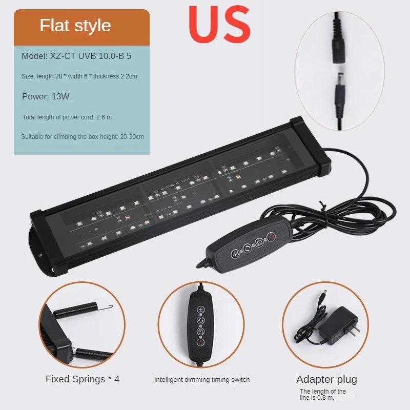 Réptil Full Spectrum LED Light, Tartaruga, Lagarto, Serpente, Terrário, UVA, UVB, Sunbathe, Lâmpada de Calor, Bivário, Fornecimento de Cálcio, 10.0, 20.0 - Image 1