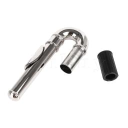 Yibuy 15.3cm flauta cabeça curvada conjunta peças de reparo niquelado - Image 1