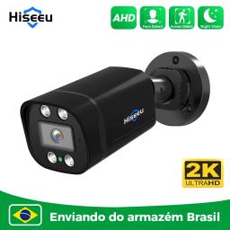 Hiseeu-Câmera Analógica de Segurança Externa, Câmera de Vigilância CCTV, Visão Noturna, Câmera Bullet para Sistema DVR AHD, 5MP AHD 1080P, 2K - Image 1