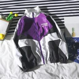 Jaqueta esportiva masculina, letras populares, corta-vento relaxado, casaco estilo coreano - Image 1