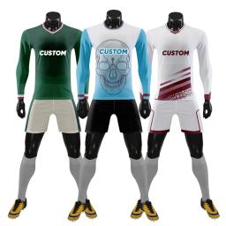 Sublimação Completa Uniforme De Futebol De Manga Comprida, respirável Desgaste Do Futebol, Custom Training Jersey, Camisa Goleiro, WO-X1104 - Image 6