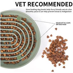 Anti-asfixia Silicone Slow Food Bowl, Anti-Knockover, Anti-Slip, Puppy Toy, Pet Shop, Placa de gato - Image 3