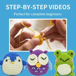 Kit de crochê para iniciantes, agulha de lã para feltragem, conjunto de ferramentas de crochê, faça você mesmo, fornecimento de feltragem para meninos e meninas, faça você mesmo - Image 2