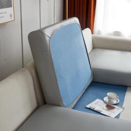 Couro do plutônio à prova dwaterproof água capa de sofá para sala de estar criança animais de estimação cor sólida sofá slipcover capa de assento lavável removível - Image 6